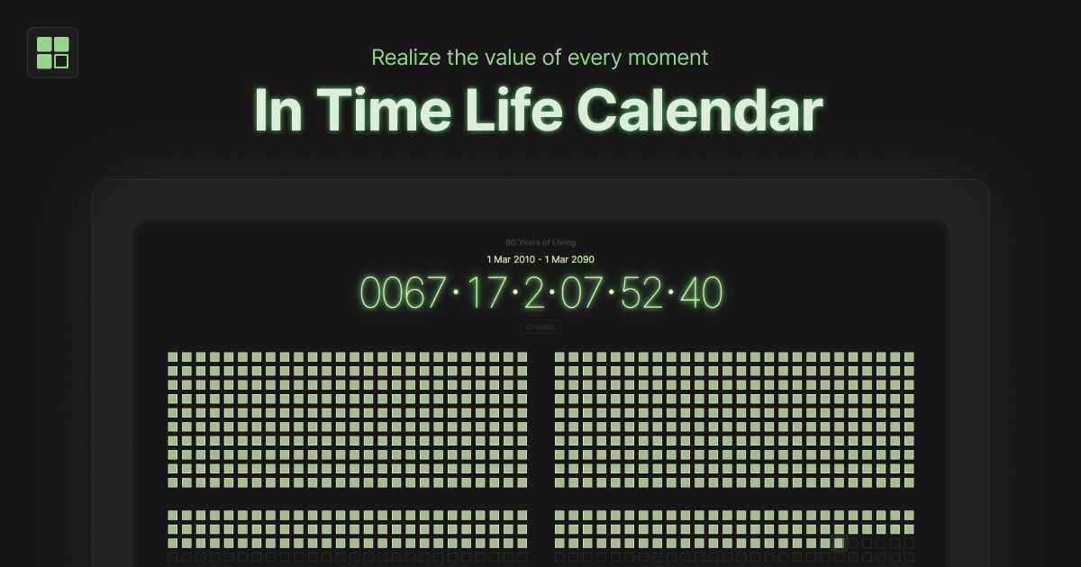 In Time Life Calendar
